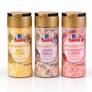 McCormick Bridgerton Limited Edition Sugars Strawberry, Lavender, Lemon Set of 3